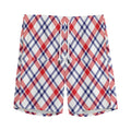 American Plaid Pattern Print Men's Athletic Shorts