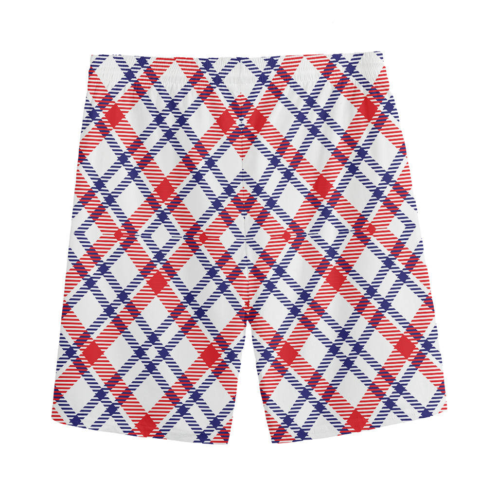 American Plaid Pattern Print Men's Sports Shorts