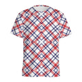 American Plaid Pattern Print Men's Athletic T-Shirt