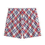 American Plaid Pattern Print Mesh Shorts