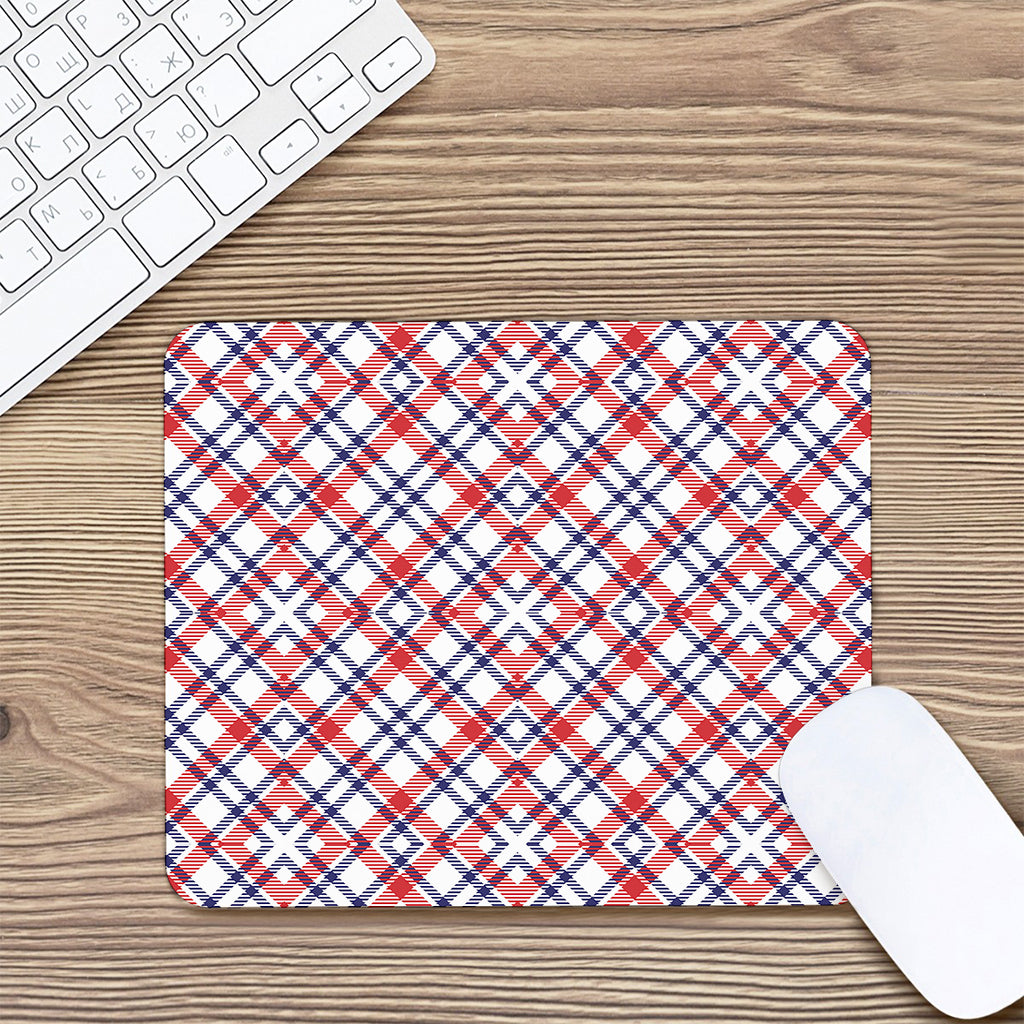 American Plaid Pattern Print Mouse Pad