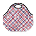 American Plaid Pattern Print Neoprene Lunch Bag