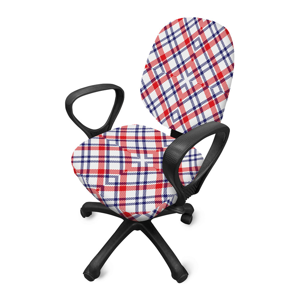 American Plaid Pattern Print Office Chair Cover
