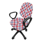 American Plaid Pattern Print Office Chair Cover
