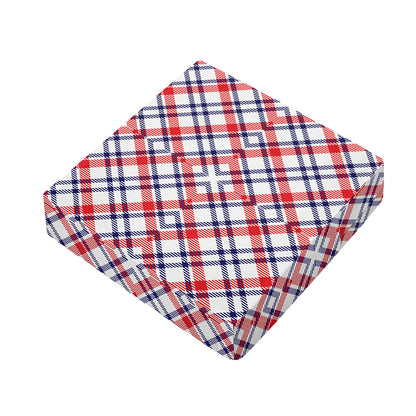 American Plaid Pattern Print Outdoor Seat Cushion Cover