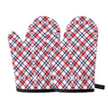 American Plaid Pattern Print Oven Mitts