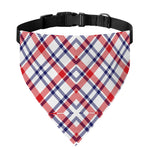 American Plaid Pattern Print Over The Collar Dog Bandana
