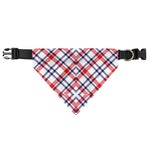 American Plaid Pattern Print Over The Collar Dog Bandana