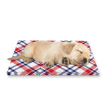 American Plaid Pattern Print Pet Cooling Mat Cover
