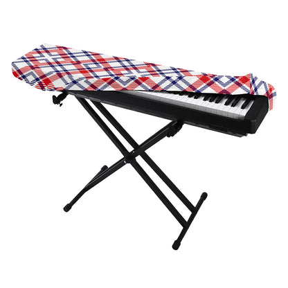 American Plaid Pattern Print Piano Keyboard Cover