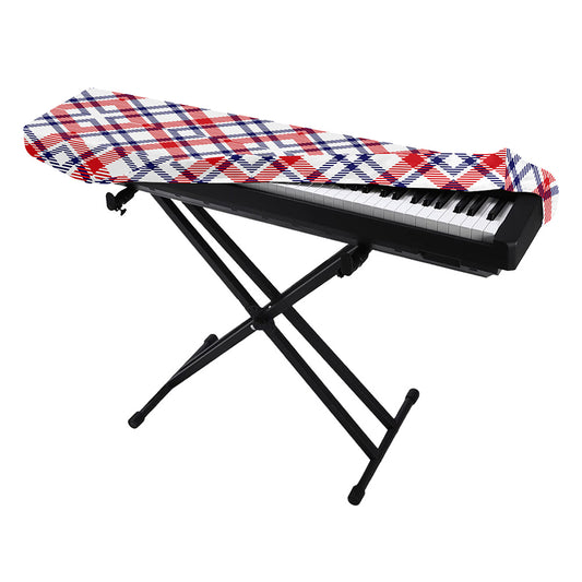 American Plaid Pattern Print Piano Keyboard Cover