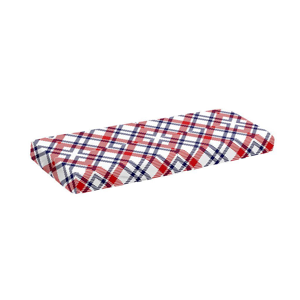 American Plaid Pattern Print Piano Keyboard Cover