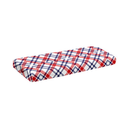 American Plaid Pattern Print Piano Keyboard Cover