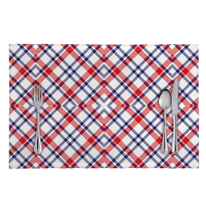 American Plaid Pattern Print Placemat