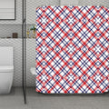 American Plaid Pattern Print Polyester Shower Curtain