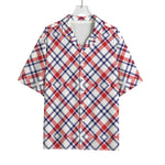 American Plaid Pattern Print Rayon Hawaiian Shirt