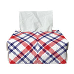 American Plaid Pattern Print Rectangle Tissue Box Cover