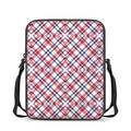 American Plaid Pattern Print Rectangular Crossbody Bag