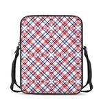 American Plaid Pattern Print Rectangular Crossbody Bag