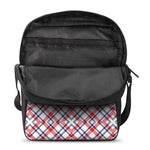 American Plaid Pattern Print Rectangular Crossbody Bag