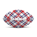 American Plaid Pattern Print Rugby Ball