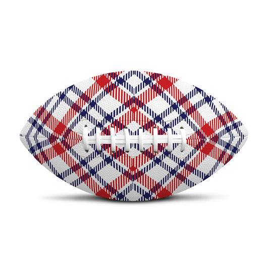 American Plaid Pattern Print Rugby Ball