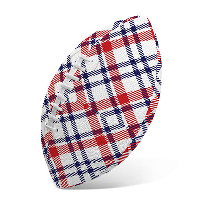 American Plaid Pattern Print Rugby Ball