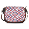 American Plaid Pattern Print Saddle Bag