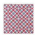 American Plaid Pattern Print Silk Bandana