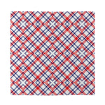 American Plaid Pattern Print Silk Bandana