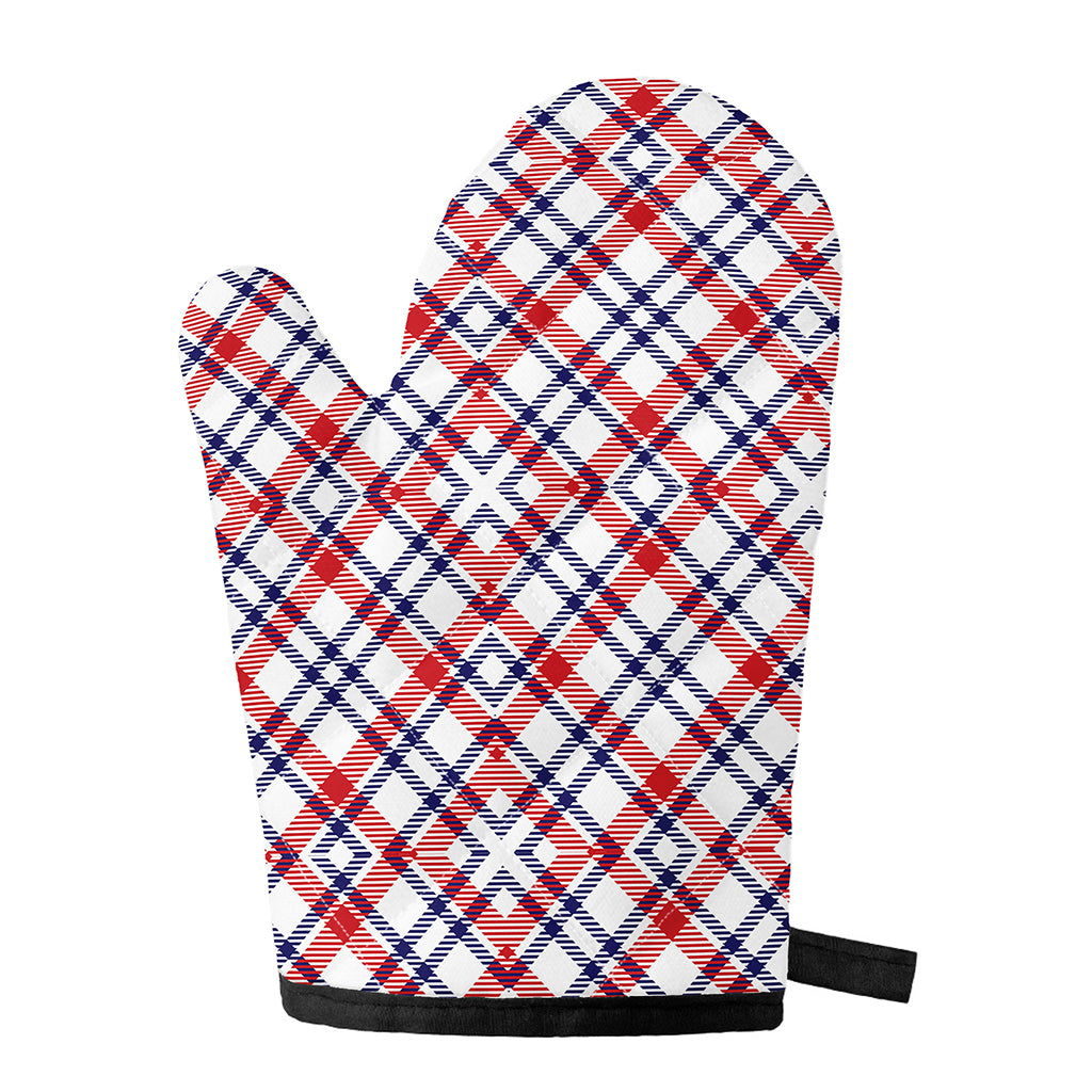 American Plaid Pattern Print Single Oven Mitt