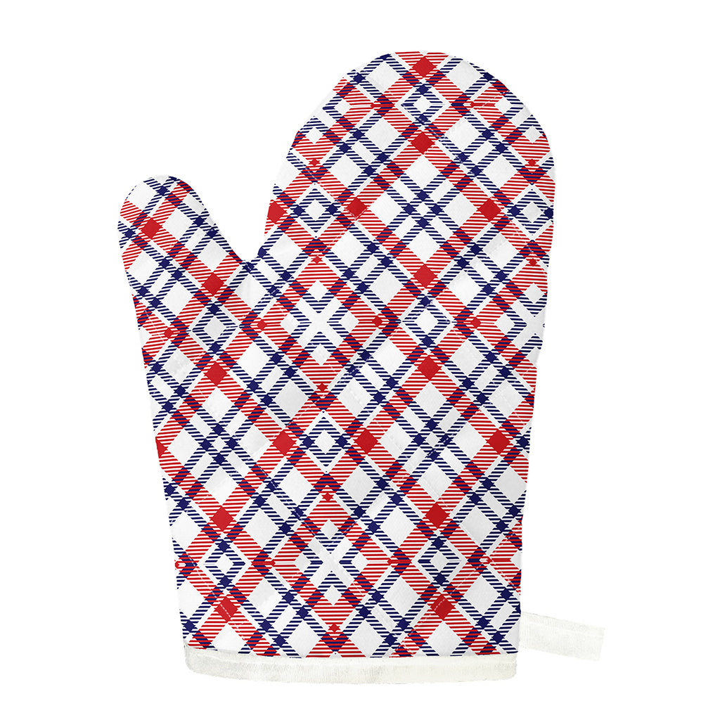 American Plaid Pattern Print Single Oven Mitt