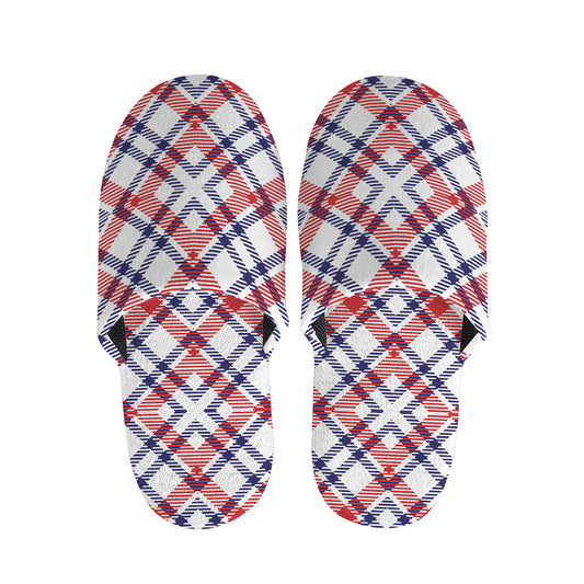 American Plaid Pattern Print Slippers
