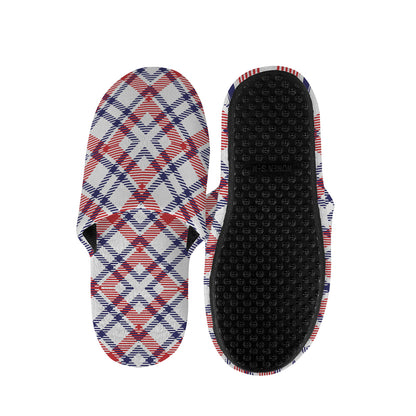 American Plaid Pattern Print Slippers