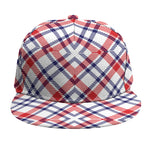 American Plaid Pattern Print Snapback Cap
