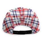 American Plaid Pattern Print Snapback Cap