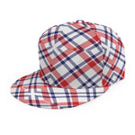 American Plaid Pattern Print Snapback Cap