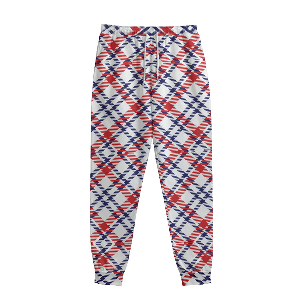 American Plaid Pattern Print Sweatpants