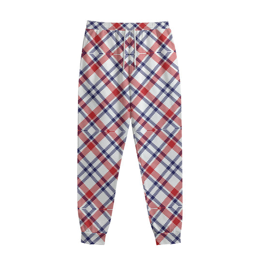 American Plaid Pattern Print Sweatpants