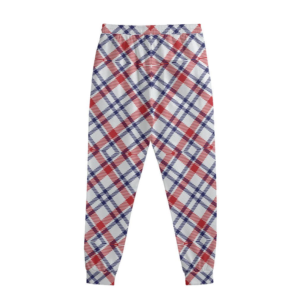 American Plaid Pattern Print Sweatpants
