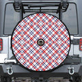 American Plaid Pattern Print Tire Cover With Camera Hole