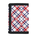 American Plaid Pattern Print Trifold Wallet