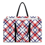 American Plaid Pattern Print Utility Tote Bag