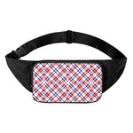 American Plaid Pattern Print Waist Bag