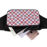 American Plaid Pattern Print Waist Bag
