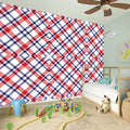 American Plaid Pattern Print Wall Sticker