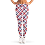 American Plaid Pattern Print Women's Leggings