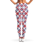 American Plaid Pattern Print Women's Leggings
