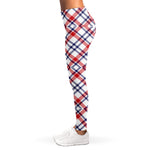 American Plaid Pattern Print Women's Leggings