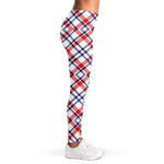 American Plaid Pattern Print Women's Leggings